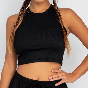 HEATHER GREY Skatie Monica Crop Top